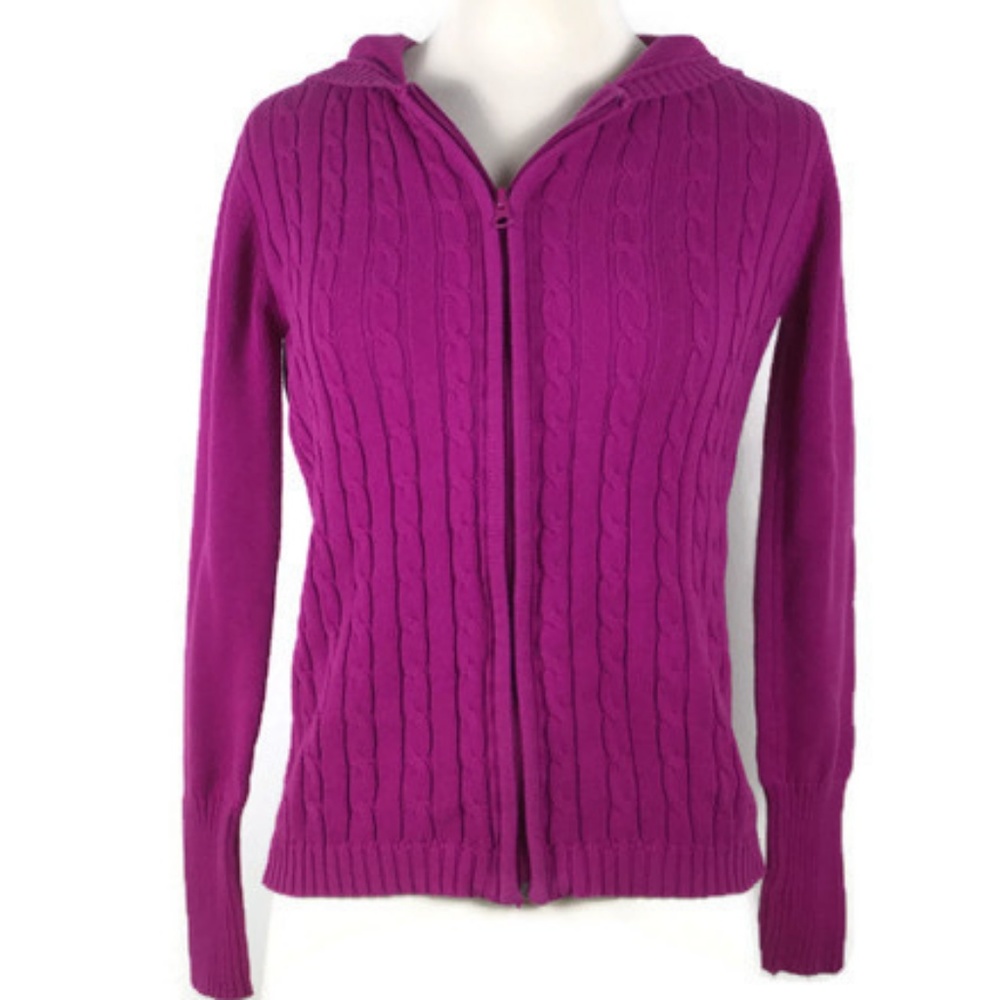 Cherokee Cable Knit Sweater Hoodie